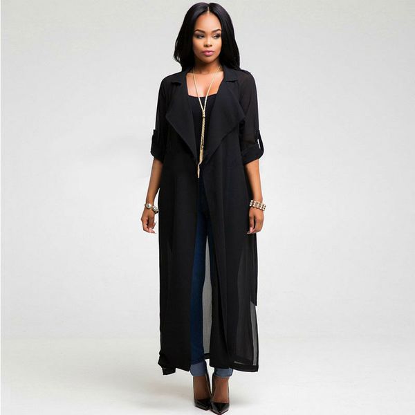 women's jackets 2021 autumn fashion women clothes chiffon long sleeve solid outwear lady casual evening party oversized cardigan, Black;brown
women's jackets 2021 autumn fashion women clothes chiffon long sleeve solid outwear lady casual evening party oversized cardigan, Black;brown