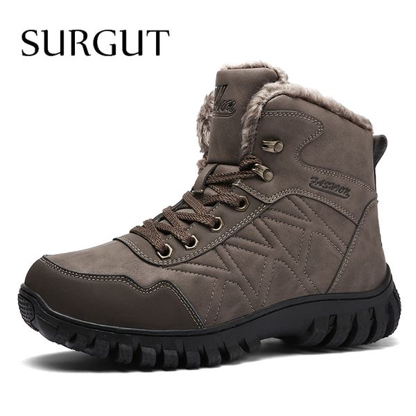 boots surgut men winter with fur 2021 warm snow casual work shoes footwear fashion ankle 39~48, Black
boots surgut men winter with fur 2021 warm snow casual work shoes footwear fashion ankle 39~48, Black