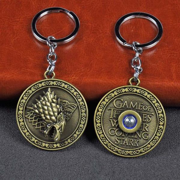 keychain rotatable wolf head badge key chains house stark of winterfell pendant women and men fans gift keyring, Silver
keychain rotatable wolf head badge key chains house stark of winterfell pendant women and men fans gift keyring, Silver