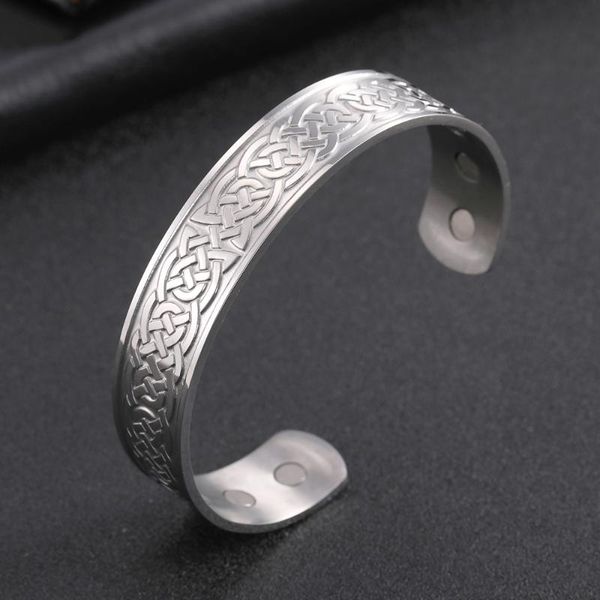 charm bracelets nordic viking style lucky symbol pattern engraved bracelet fashion retro stainless steel couple models, Golden;silver
charm bracelets nordic viking style lucky symbol pattern engraved bracelet fashion retro stainless steel couple models, Golden;silver