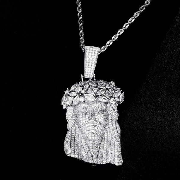 pendant necklaces big jesus necklace & with tennis chain gold color iced out cubic zircon men's hip hop jewelry gift, Silver
pendant necklaces big jesus necklace & with tennis chain gold color iced out cubic zircon men's hip hop jewelry gift, Silver