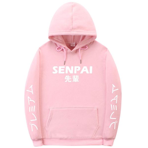 2020 fashion senpai hoodie sweatshirt japanese streetwear multiple colour women letter printing hoodies pullover sudadera hombre, Black 
2020 fashion senpai hoodie sweatshirt japanese streetwear multiple colour women letter printing hoodies pullover sudadera hombre, Black
