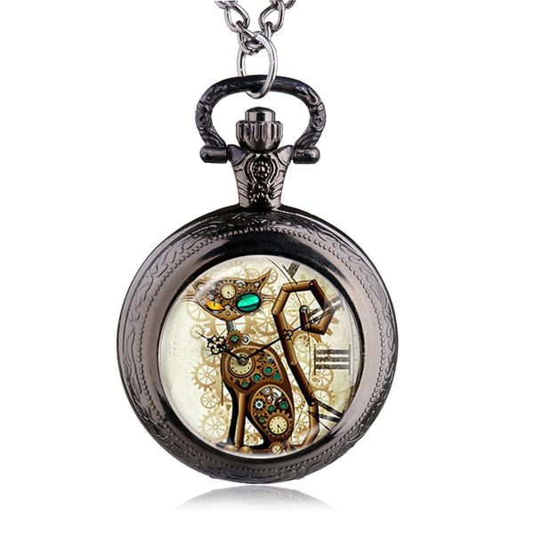 pocket watches bronze vintage steampunk cat locket necklace watch pendant gift, Slivery;golden
pocket watches bronze vintage steampunk cat locket necklace watch pendant gift, Slivery;golden