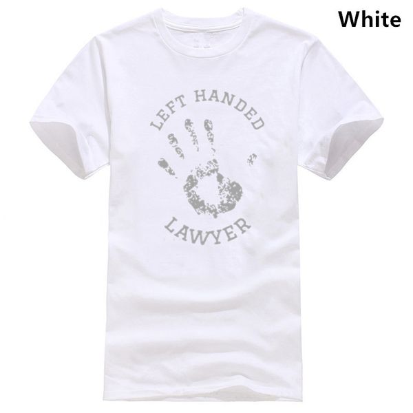 left handed lawyer profession job work occupation short-sleeve t-shirt