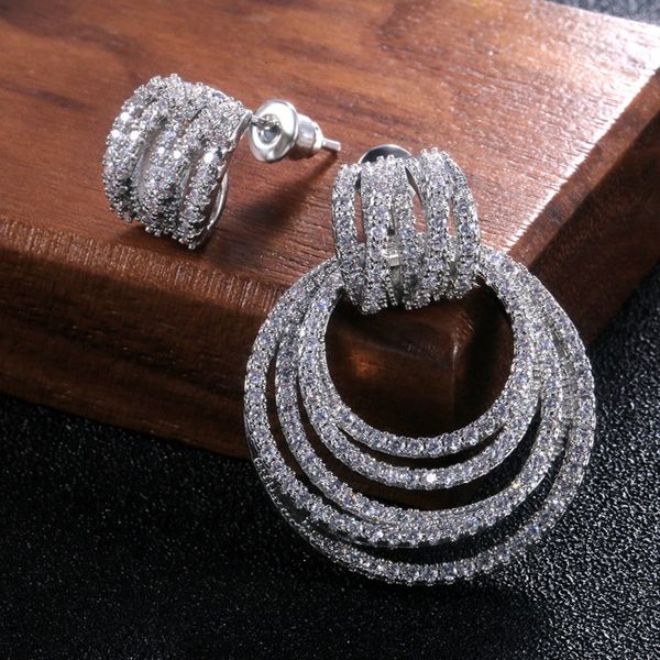 hoop & huggie uilz fashion simple luxury round multi-layer zirconia crystal dangle earrings for women party dinner dress jewelry uel1167, Golden;silver
hoop & huggie uilz fashion simple luxury round multi-layer zirconia crystal dangle earrings for women party dinner dress jewelry uel1167, Golden;silver