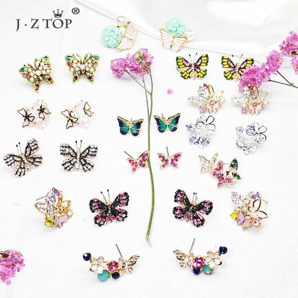 32 styles fashion butterfly stud earrings for women small earrings 2020 new green crystal rhinestone korean ear earring jewelry, Golden;silver
32 styles fashion butterfly stud earrings for women small earrings 2020 new green crystal rhinestone korean ear earring jewelry, Golden;silver