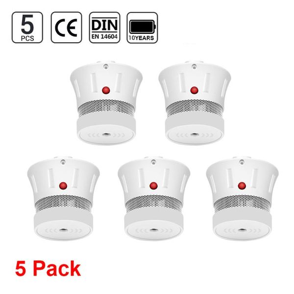 cpvan 5pcs/lot smoke detector en14604 ce certified smoke alarm 10 year battery wireless sensor detector for home alarm systems, Black;white
cpvan 5pcs/lot smoke detector en14604 ce certified smoke alarm 10 year battery wireless sensor detector for home alarm systems, Black;white