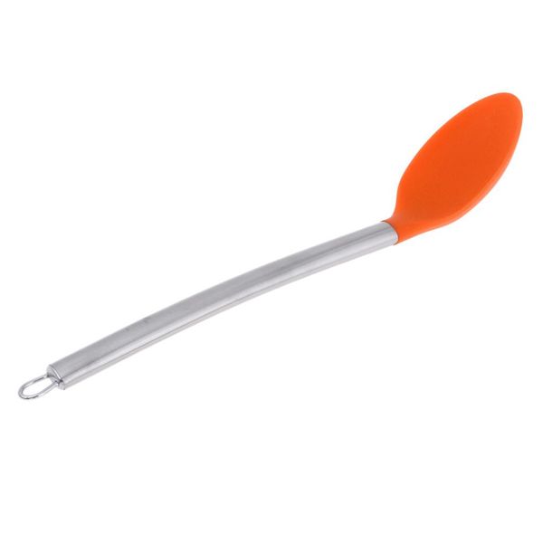 outdoor non-stick silicone spoon kitchen utensil with stainless steel handle, high temperature resistant
outdoor non-stick silicone spoon kitchen utensil with stainless steel handle, high temperature resistant