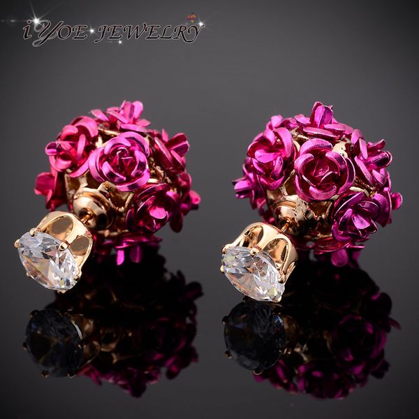 iyoe gold color romantic double side rose flower stud earrings fashion brand 7mm crystal earrings for women couple jewelry, Golden;silver
iyoe gold color romantic double side rose flower stud earrings fashion brand 7mm crystal earrings for women couple jewelry, Golden;silver