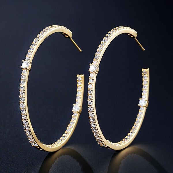 hoop & huggie uilz simple earrings with zircon for women jewelry brincos unique clear rhinestone paved rose gold color ue2530, Golden;silver
hoop & huggie uilz simple earrings with zircon for women jewelry brincos unique clear rhinestone paved rose gold color ue2530, Golden;silver