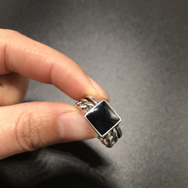 925 sterling silver new arrival square black resin adjustable size rings jewelry no fade ring women man gift, Golden;silver
925 sterling silver new arrival square black resin adjustable size rings jewelry no fade ring women man gift, Golden;silver