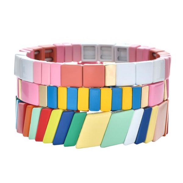 charm bracelets zmzy boho enamel mixed color bohemian design metal beads bracelet rainbow tila square handmade for women gift, Golden;silver
charm bracelets zmzy boho enamel mixed color bohemian design metal beads bracelet rainbow tila square handmade for women gift, Golden;silver