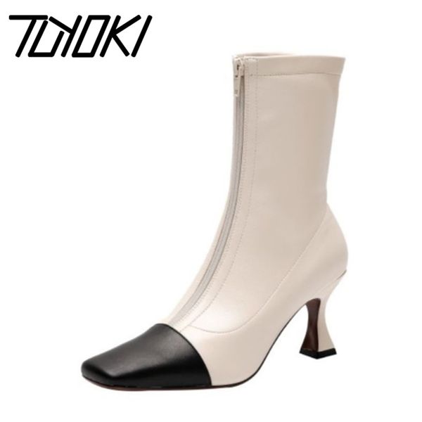 boots tuyoki women geneuine leather shoes ankel sqaure toe zipper mixed color thick heel fashion ladies footwear size 34-42, Black
boots tuyoki women geneuine leather shoes ankel sqaure toe zipper mixed color thick heel fashion ladies footwear size 34-42, Black