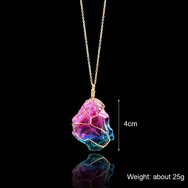 pendant necklaces 22g woman fashion natural crystal necklace irregular rainbow stone chakra rock golden plated quartz, Silver
pendant necklaces 22g woman fashion natural crystal necklace irregular rainbow stone chakra rock golden plated quartz, Silver