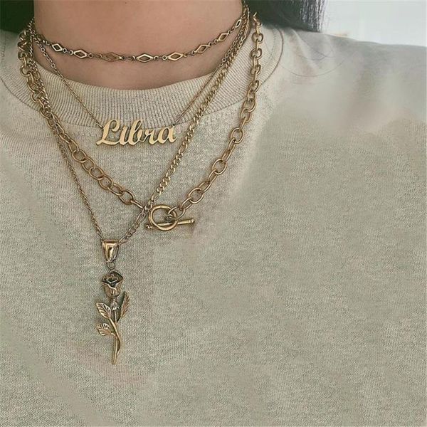 mling vintage gold alloy multi-layer pendant necklace fashion geometric circle letters flower necklace for women, Silver
mling vintage gold alloy multi-layer pendant necklace fashion geometric circle letters flower necklace for women, Silver