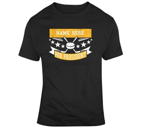 anyones name hockey player for president customizable t shirt