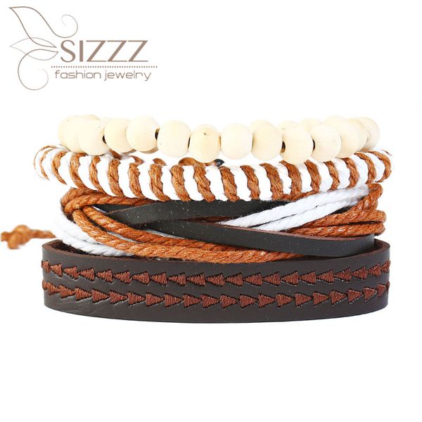 sizzz 2020 new retro woven leather simple diy four-piece bracelet&bangles for women/men, Golden;silver
sizzz 2020 new retro woven leather simple diy four-piece bracelet&bangles for women/men, Golden;silver