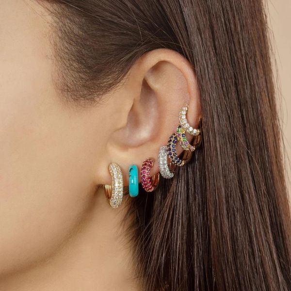 vintage cz cartilage earrings ear buckle for women fashion rainbow crystal zircon small hoop earrings huggie jewelry gift, Golden;silver
vintage cz cartilage earrings ear buckle for women fashion rainbow crystal zircon small hoop earrings huggie jewelry gift, Golden;silver