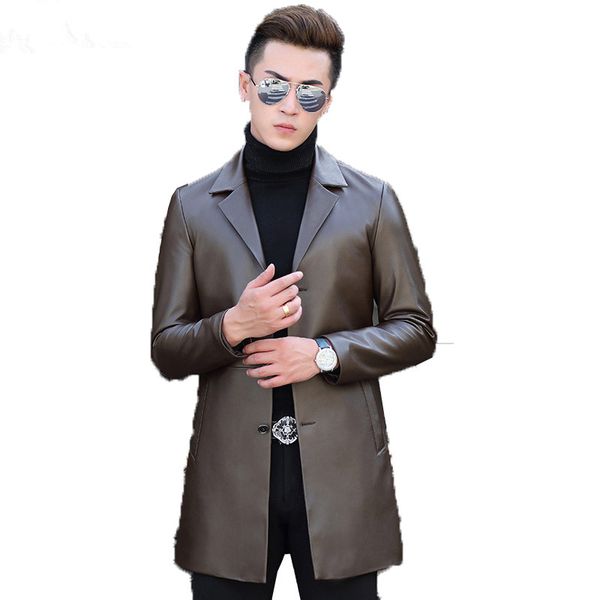 genuine sheepskin leather jacket sheepskin coat long windbreaker leather coats men spring autumn jacket t-01-1703 kj1618, Black
genuine sheepskin leather jacket sheepskin coat long windbreaker leather coats men spring autumn jacket t-01-1703 kj1618, Black
