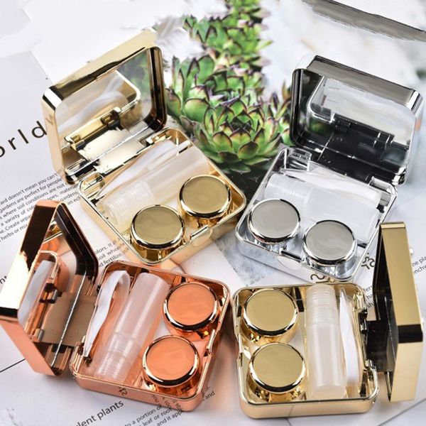 women square pearl diamond contact lens case personality with make up mirror women companion box portable travel kit box, Silver
women square pearl diamond contact lens case personality with make up mirror women companion box portable travel kit box, Silver