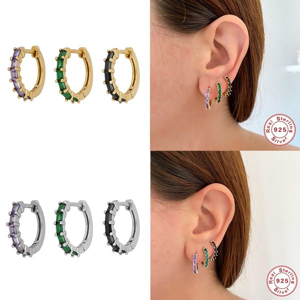 100% real 925 sterling silver earring sparkling rainbow crystal hoop earrings for women lovers' girl piercing pendientes gifts, Golden;silver
100% real 925 sterling silver earring sparkling rainbow crystal hoop earrings for women lovers' girl piercing pendientes gifts, Golden;silver