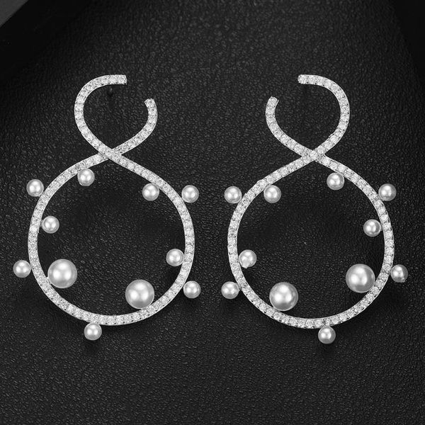 siscathy 2020 trendy full pearls noble drop earrings in jewelry bridal wedding daily party show fashion earrings for women gift, Silver
siscathy 2020 trendy full pearls noble drop earrings in jewelry bridal wedding daily party show fashion earrings for women gift, Silver