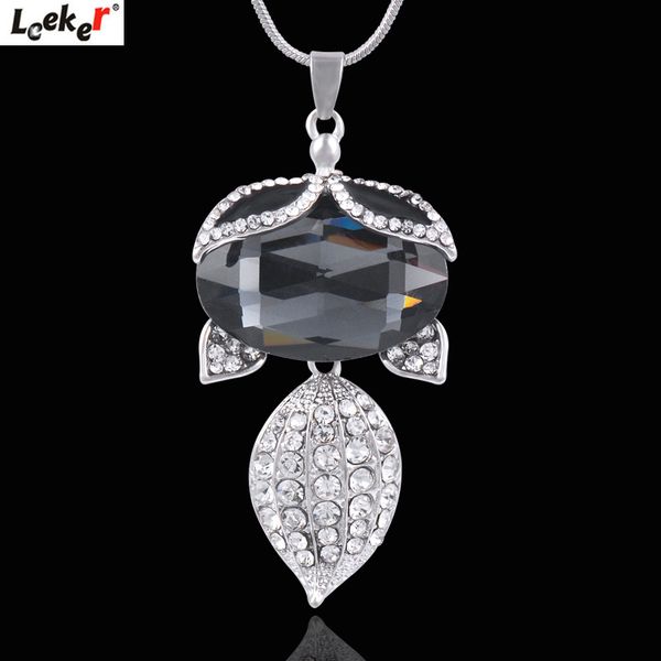 leeker gray rhinestone pendant long necklace snake chain women statement jewelry 289 lk4, Silver
leeker gray rhinestone pendant long necklace snake chain women statement jewelry 289 lk4, Silver