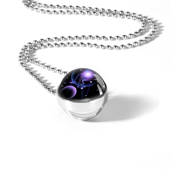 12 sterrenbeeld hanger ketting glas cabochon dubbele galaxy constellation horoscoop astrologie ketting voor vrouwen mannen siera mx200810, Silver
12 sterrenbeeld hanger ketting glas cabochon dubbele galaxy constellation horoscoop astrologie ketting voor vrouwen mannen siera mx200810, Silver