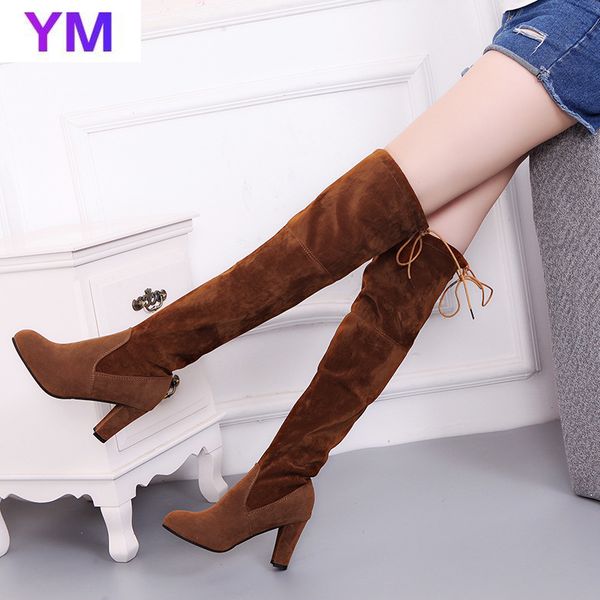 2020 new style fashion over-the-knee boots women round toe high square heel winter riding boots lace-up solid color boot zapatos, Black
2020 new style fashion over-the-knee boots women round toe high square heel winter riding boots lace-up solid color boot zapatos, Black