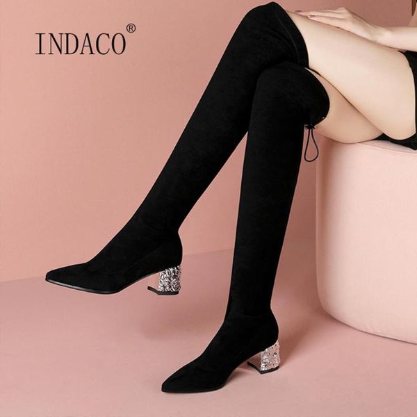women winter boots pointed toe black over the knee boots high heels long women .5cm
women winter boots pointed toe black over the knee boots high heels long women .5cm