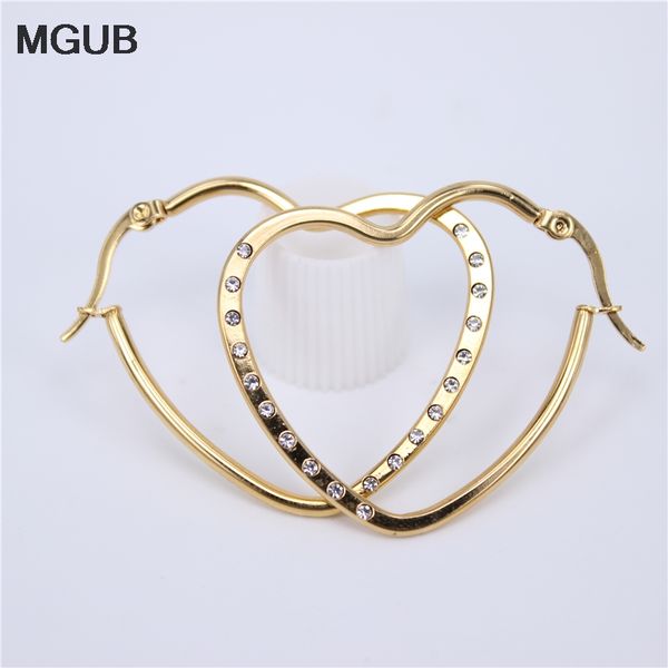 hoop & huggie simple heart-shaped crystal earring for women gold color stainless steel round circle earrings party gift wholesale lh764, Golden;silver
hoop & huggie simple heart-shaped crystal earring for women gold color stainless steel round circle earrings party gift wholesale lh764, Golden;silver