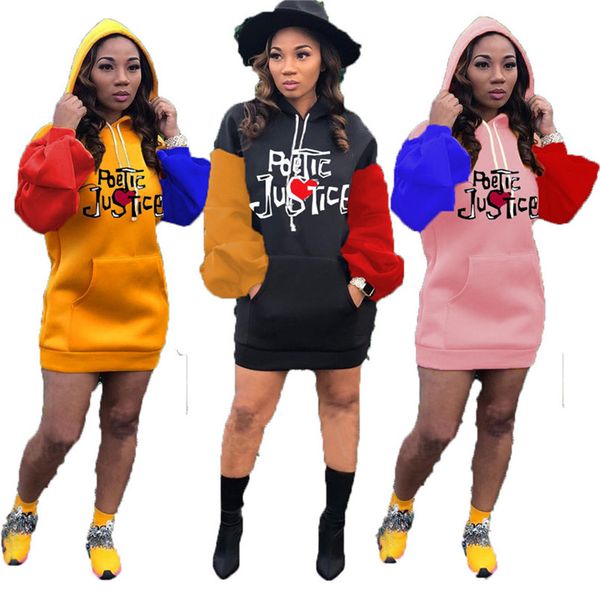 women embroidery letters hoodies dresses designer trendy puff sleeve hooded blouse dress constrast color sweatshirts overalls dress d9904, White
women embroidery letters hoodies dresses designer trendy puff sleeve hooded blouse dress constrast color sweatshirts overalls dress d9904, White
