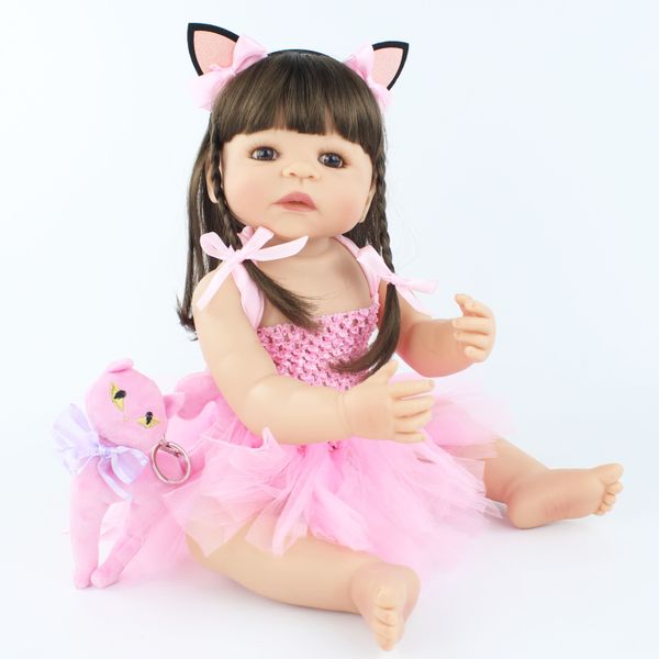 55cm new full silicone reborn baby doll toy for girl newborn princess toddler alive babies bebe classic boneca bathe shower toy y200413
55cm new full silicone reborn baby doll toy for girl newborn princess toddler alive babies bebe classic boneca bathe shower toy y200413