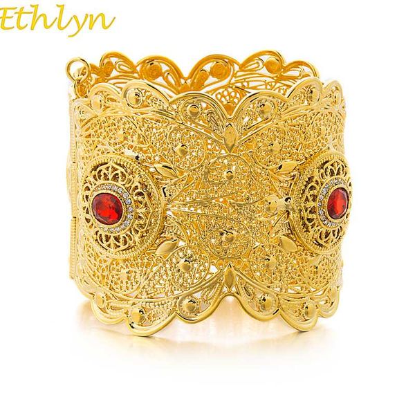ethlyn ethiopian luxury big bangle women gold color dubai style jewelry african wedding bracelets zircon tension setting b67, Black
ethlyn ethiopian luxury big bangle women gold color dubai style jewelry african wedding bracelets zircon tension setting b67, Black