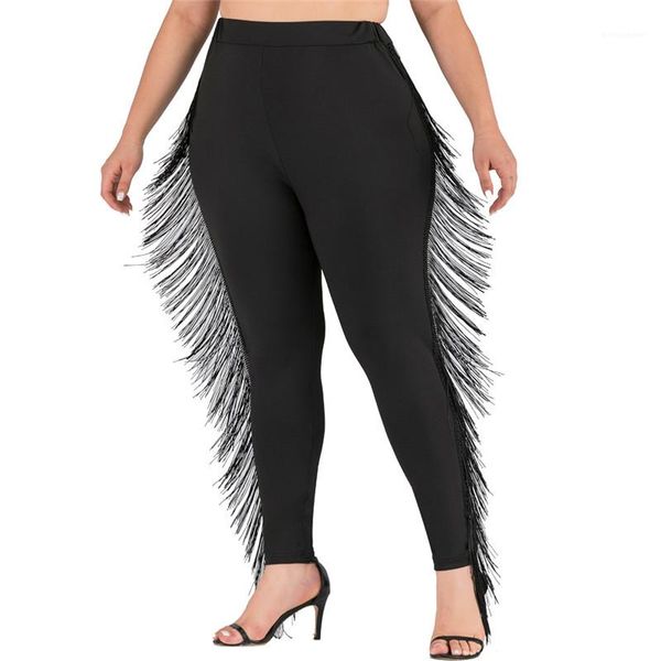 female capris with tassel casual skinny ladies pencil pants women designer leggings 4xl fashion, Black
female capris with tassel casual skinny ladies pencil pants women designer leggings 4xl fashion, Black