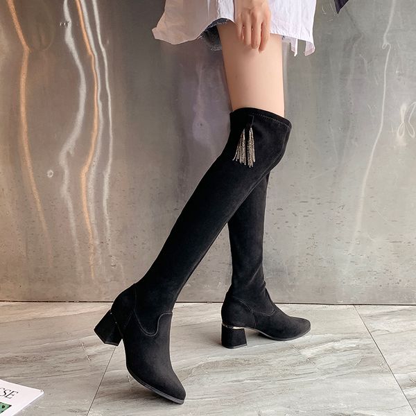 winter high heel black over the knee boots women thick heel long boots women shiny tassel crystal slim thigh high 5 cm
winter high heel black over the knee boots women thick heel long boots women shiny tassel crystal slim thigh high 5 cm