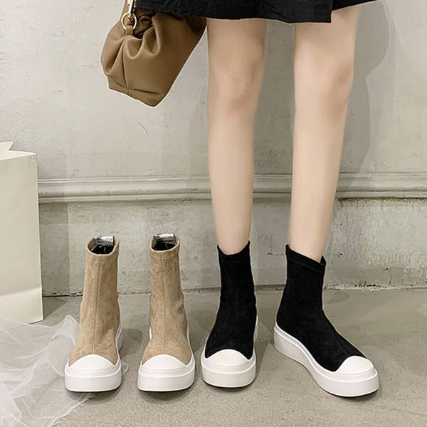 boots women new 2020 brand women's shoes round toe booties ladies low heels booties fashion rock rubber mid calf, Black
boots women new 2020 brand women's shoes round toe booties ladies low heels booties fashion rock rubber mid calf, Black