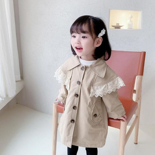 new fashion baby girl trench coat solid color lace ruffles windbreaker long coat children casual clothes jackets outerwear, Blue;gray
new fashion baby girl trench coat solid color lace ruffles windbreaker long coat children casual clothes jackets outerwear, Blue;gray