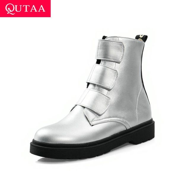 qutaa 2020 отдых круглый toe зимний теплый меховой ботинки платформы silver кожа pu hookloop низкий каблук женщины ботильоны размер 34-43, Black
qutaa 2020 отдых круглый toe зимний теплый меховой ботинки платформы silver кожа pu hookloop низкий каблук женщины ботильоны размер 34-43, Black