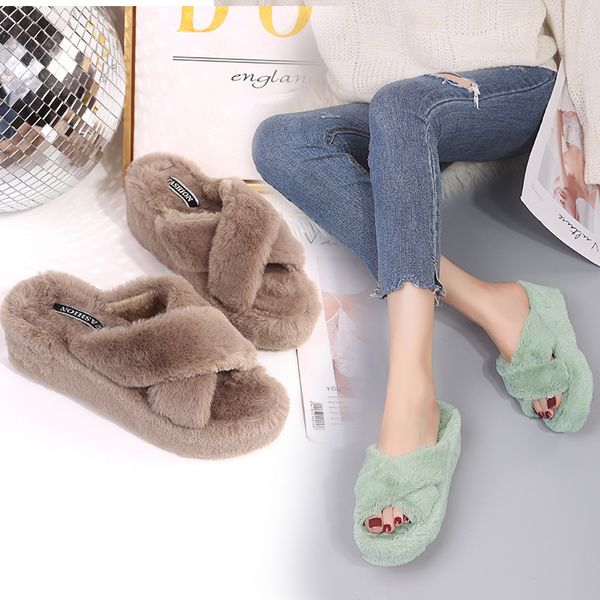 korean-style fashionable cross-band woolen slippers women outer wear autumn and winter thick-soled wedge muffin woolen slippers, Black
korean-style fashionable cross-band woolen slippers women outer wear autumn and winter thick-soled wedge muffin woolen slippers, Black