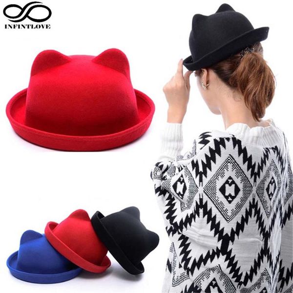 stingy brim hats luckylianji 1pc fashion unique wool vintage women bowler fedora cat ear cap costume party (:57cm, Blue;gray
stingy brim hats luckylianji 1pc fashion unique wool vintage women bowler fedora cat ear cap costume party (:57cm, Blue;gray