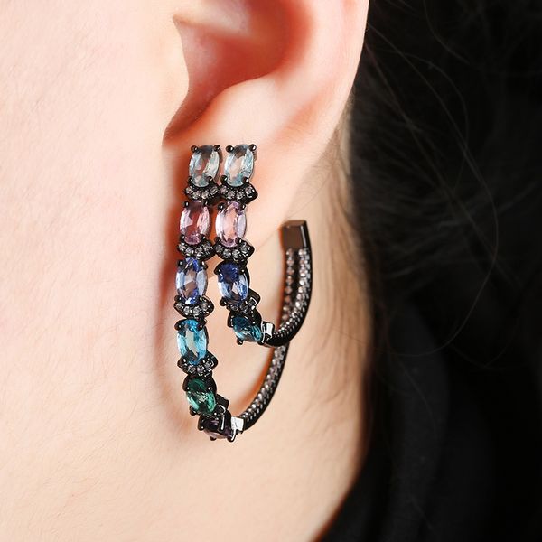 stud funmode european style baguette cubic zirconia earrings for women bridal party jewelry black gun plated earring fe24, Golden;silver
stud funmode european style baguette cubic zirconia earrings for women bridal party jewelry black gun plated earring fe24, Golden;silver