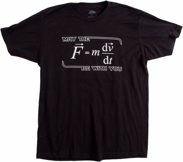 may the (f=mdvdt) be with you funny physics science t-shirt short sleeves cotton shirts men casual t-shirt
may the (f=mdvdt) be with you funny physics science t-shirt short sleeves cotton shirts men casual t-shirt