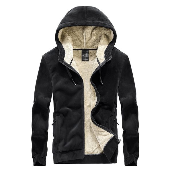 2019 winter new plus thick velvet zipper sweatshirt man soft comfortable coat male solid jacket men casual warm clothing, Black
2019 winter new plus thick velvet zipper sweatshirt man soft comfortable coat male solid jacket men casual warm clothing, Black