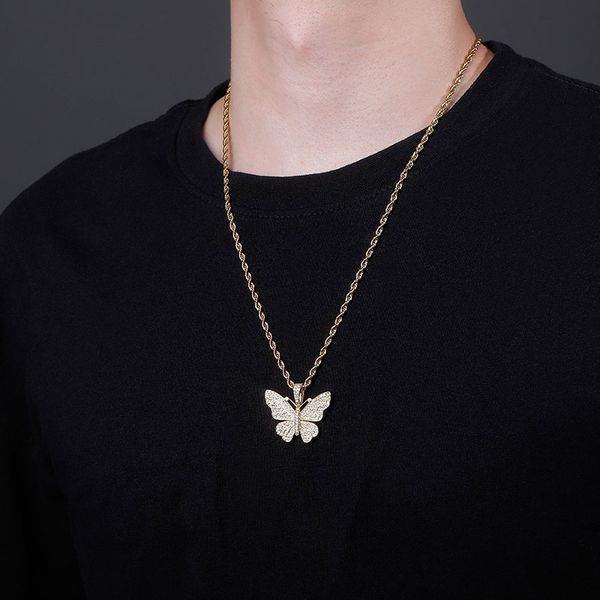 luxury bling zircon butterfly necklaces fashion 18k gold rhodium plated designer men women necklaces hip hop necklaces for couples, Silver
luxury bling zircon butterfly necklaces fashion 18k gold rhodium plated designer men women necklaces hip hop necklaces for couples, Silver