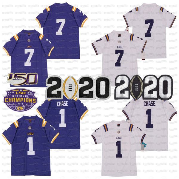 2019 champions patch lsu tigers 1 ja'marr chase 7 ncaa college american football jersey in stock, Black
2019 champions patch lsu tigers 1 ja'marr chase 7 ncaa college american football jersey in stock, Black