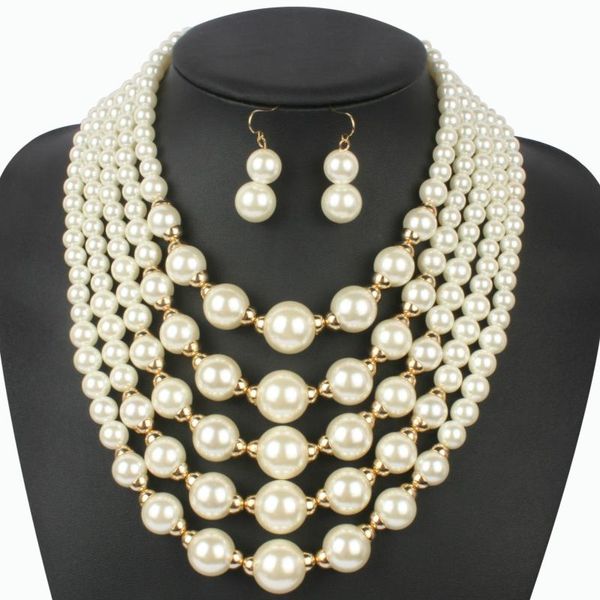 2020 new gold beads strand pearl necklace women multi layer bohemian necklaces gros collier mujer collares grandes de moda, Silver
2020 new gold beads strand pearl necklace women multi layer bohemian necklaces gros collier mujer collares grandes de moda, Silver