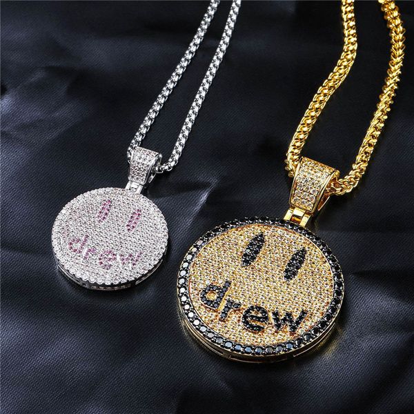 hip hop jewelry drew smiling face pendant necklace for men women new arrival micro pave colorful zircon lovers necklace, Silver
hip hop jewelry drew smiling face pendant necklace for men women new arrival micro pave colorful zircon lovers necklace, Silver