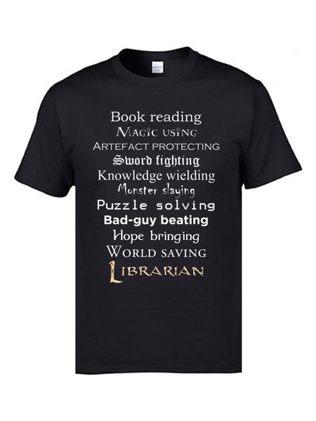 text letter librarian shirts super discount o neck casual short sleeve 100% cotton men's t shirt company group tee-shirts
text letter librarian shirts super discount o neck casual short sleeve 100% cotton men's t shirt company group tee-shirts