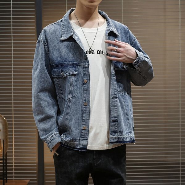 new autumn korean men's blue denim coat lapel jacket jacket long sleeve youth fashion denim clothes zzvla
new autumn korean men's blue denim coat lapel jacket jacket long sleeve youth fashion denim clothes zzvla